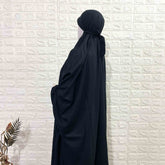 Black Solid Prayer Jilbab